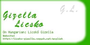 gizella licsko business card